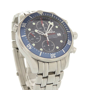 美品 オメガ シーマスター 300 クロノグラフ 2225.80 ネイビー SS 自動巻き 腕時計 0104【中古】OMEGA