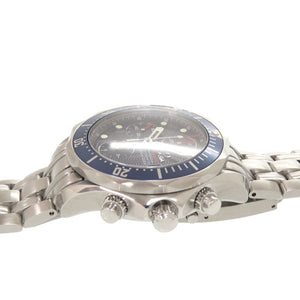 美品 オメガ シーマスター 300 クロノグラフ 2225.80 ネイビー SS 自動巻き 腕時計 0104【中古】OMEGA
