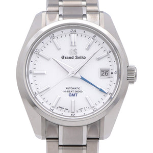 美品 セイコー グランドセイコー GMT ハイビート36000 SBGJ211 / 9S86-00A0 自動巻き 腕時計 チタン ホワイト 白文字盤 0155【中古】GRAND SEIKO メンズ