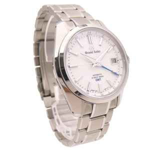 美品 セイコー グランドセイコー GMT ハイビート36000 SBGJ211 / 9S86-00A0 自動巻き 腕時計 チタン ホワイト 白文字盤 0155【中古】GRAND SEIKO メンズ