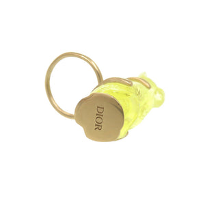 美品 ディオール 猿 モンキー サイズM メタル プラスチック イエロー リング 指輪 黄 0160【中古】Dior