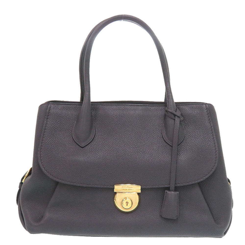 美品 サルヴァトーレフェラガモ レザー グレー トートバッグ 0194【中古】Salvatore Ferragamo