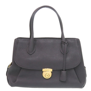 美品 サルヴァトーレフェラガモ レザー グレー トートバッグ 0194【中古】Salvatore Ferragamo