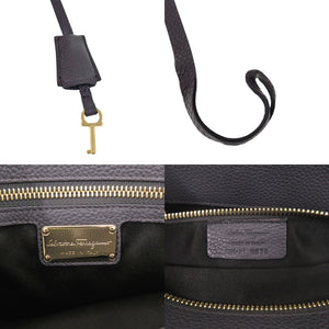 美品 サルヴァトーレフェラガモ レザー グレー トートバッグ 0194【中古】Salvatore Ferragamo