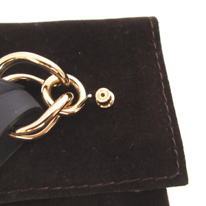 新品同様 エルメス ヴィレヴォルトGM レザー ブルーインディゴ ピアス 0212【中古】HERMES