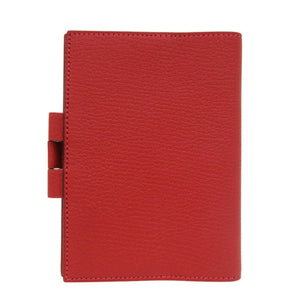 美品 エルメス アジェンダ GM シェーブル レッド □L刻印 手帳カバー 赤 0214【中古】HERMES