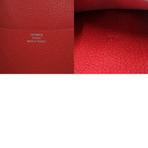 美品 エルメス アジェンダ GM シェーブル レッド □L刻印 手帳カバー 赤 0214【中古】HERMES
