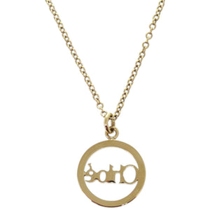 新品同様 クロエ ロゴリング 2O0514 AK9 メタル ラインストーン 093 ゴールド ネックレス 0219【中古】Chloe