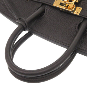 新品同様 エルメス バーキン25 トゴ ブラック ゴールド金具 W刻印(2024年製) ハンドバッグ 黒 0221【中古】HERMES