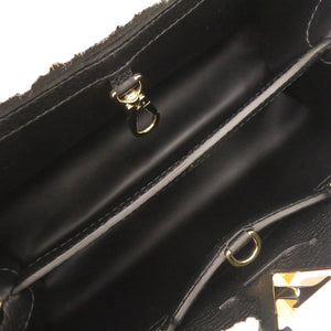 新品同様 ルイ ヴィトン カプシーヌMM M59073 IC トリヨンレザー シアリング ブラック ハンドバッグ 黒 LV 0237【中古】LOUIS VUITTON