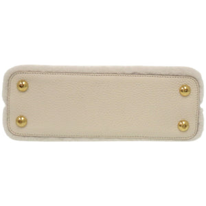 新品同様 ルイ ヴィトン カプシーヌBB シアリング M21089 ラムファー レザー ホワイト 白 ハンドバッグ LV 0238【中古】LOUIS VUITTON