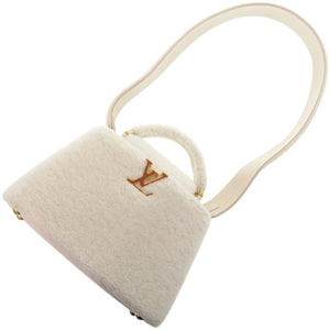 新品同様 ルイ ヴィトン カプシーヌBB シアリング M21089 ラムファー レザー ホワイト 白 ハンドバッグ LV 0238【中古】LOUIS VUITTON