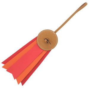 未使用品 エルメス パドック フロット バッグチャーム レザー アニョーミロ ナチュラルサブレ ブラウン レッド オレンジ ストラップ 0259【中古】HERMES