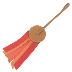 未使用品 エルメス パドック フロット バッグチャーム レザー アニョーミロ ナチュラルサブレ ブラウン レッド オレンジ ストラップ 0259【中古】HERMES