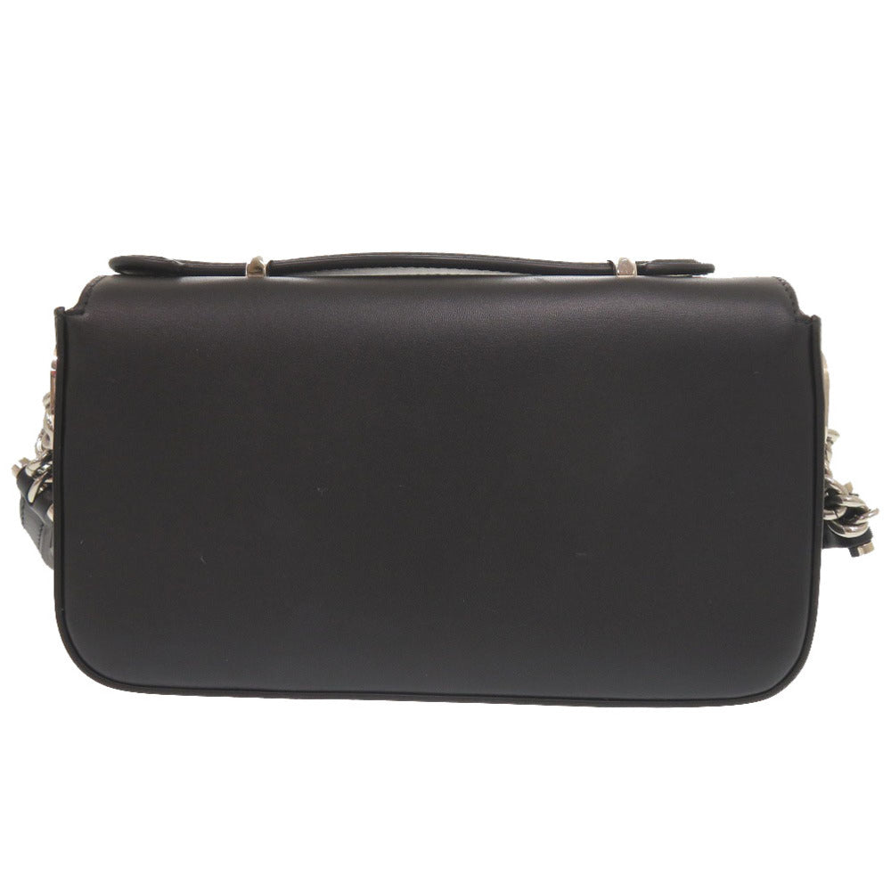 新品同様 グッチ プチGG ダブルG 739722 レザー ブラック 2WAY ショルダーバッグ 黒 0324【中古】GUCCI