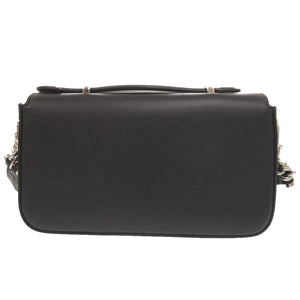 新品同様 グッチ プチGG ダブルG 739722 レザー ブラック 2WAY ショルダーバッグ 黒 0324【中古】GUCCI