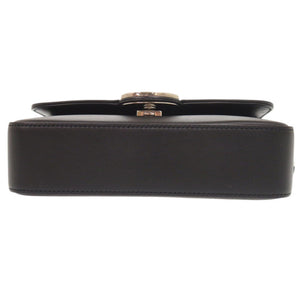 新品同様 グッチ プチGG ダブルG 739722 レザー ブラック 2WAY ショルダーバッグ 黒 0324【中古】GUCCI
