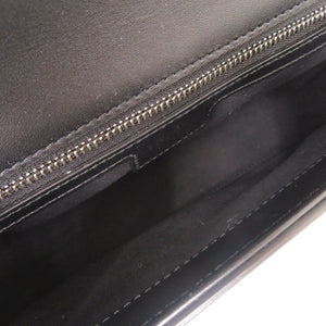 新品同様 グッチ プチGG ダブルG 739722 レザー ブラック 2WAY ショルダーバッグ 黒 0324【中古】GUCCI