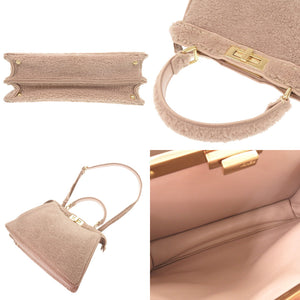 美品 フェンディ ピーカブー アイシーユー ミディアム 8BN321 ムートン ピンク 2WAY ハンドバッグ 0341【中古】FENDI
