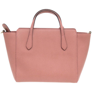 美品 グッチ スウィング 368827 198879 レザー ピンク ハンドバッグ 0342【中古】GUCCI