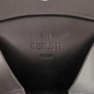 美品 ベルルッティ カリグラフィ レザー グレー コインケース 0345【中古】BERLUTI