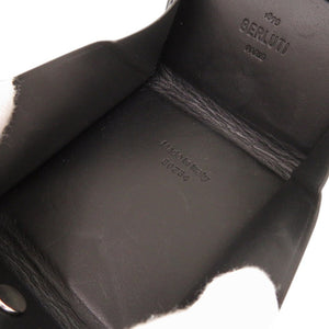 美品 ベルルッティ カリグラフィ レザー グレー コインケース 0345【中古】BERLUTI