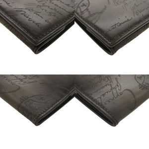 美品 ベルルッティ カリグラフィ レザー グレー コインケース 0345【中古】BERLUTI