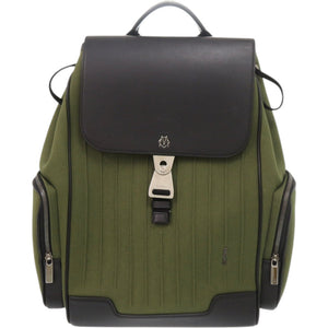 美品 リモワ NEVER STILL バックパック キャンバス レザー カーキ 緑 リュック デイパック 0357【中古】RIMOWA