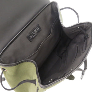 美品 リモワ NEVER STILL バックパック キャンバス レザー カーキ 緑 リュック デイパック 0357【中古】RIMOWA