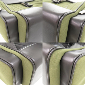 美品 リモワ NEVER STILL バックパック キャンバス レザー カーキ 緑 リュック デイパック 0357【中古】RIMOWA