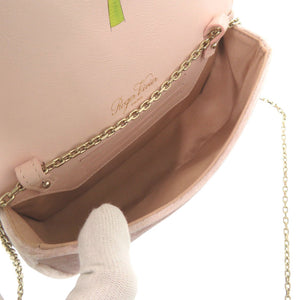 新品同様 ロジェヴィヴィエ ジュ ドゥ フィーユ ベルベット クラッチ ピンク ショルダーバッグ 0361【中古】Roger Vivier
