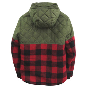 モンクレール ALTIER GIUBBOTTO チェック柄 サイズ1 ダウン フェザー カーキ レッド ダウンジャケット 0385【中古】MONCLER メンズ