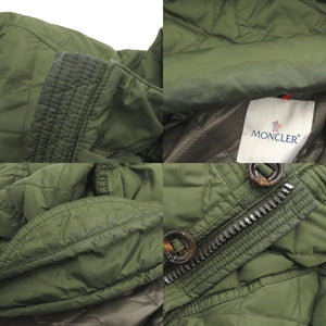 モンクレール ALTIER GIUBBOTTO チェック柄 サイズ1 ダウン フェザー カーキ レッド ダウンジャケット 0385【中古】MONCLER メンズ
