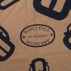 美品 エルメス トライアングル ジェアン モダンなバックル アン カザック Bouclerie Moderne en Casaques H364113S カシミヤ シルク ブラウン ネイビー 茶 紺 スカーフ 0419【中古】HERMES