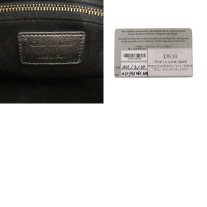美品 クリスチャンディオール My ABCDior レディディオール カナージュ スモール ラムスキン メタリックグレー 2way ハンドバッグ 0428【中古】Christian Dior