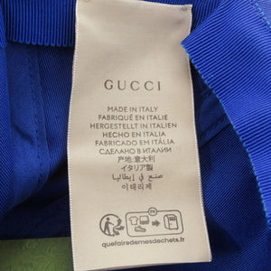 新品同様 グッチ 751400 コットン ブルー 帽子 キャップ 青 0438【中古】GUCCI