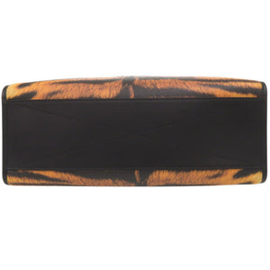 美品 バーバリー タイガープリント 2WAY PVC/レザー オレンジ/ブラック トートバッグ 0456【中古】BURBERRY