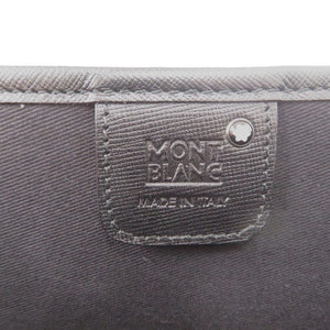 美品 モンブラン シグネチャー ダブルコンパートメント 柄 キャンバス ブラック 黒 ビジネスバッグ 0473【中古】MONTBLANC