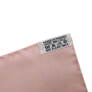 美品 エルメス カレ90 Parures Oceanes 海のアクセサリー シルク ピンク スカーフ 0476【中古】HERMES