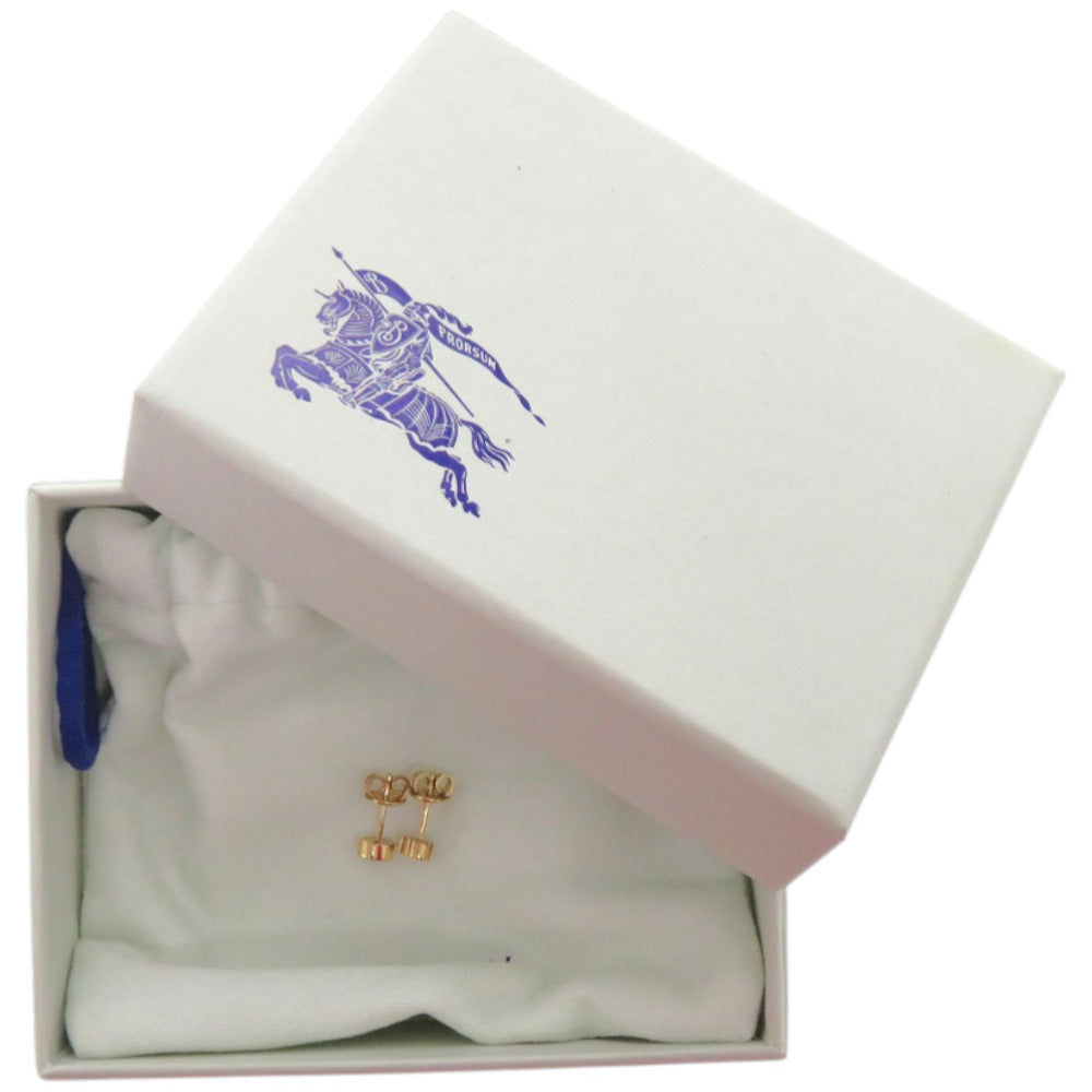 新品同様 バーバリー ダニエル リー シルバー925 ゴールド ピアス 0482【中古】BURBERRY