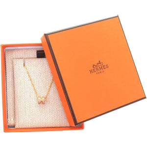 新品同様 エルメス ミニポップアッシュ メタル マロングラッセ ネックレス 0488【中古】HERMES