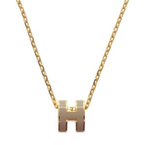 新品同様 エルメス ミニポップアッシュ メタル マロングラッセ ネックレス 0488【中古】HERMES