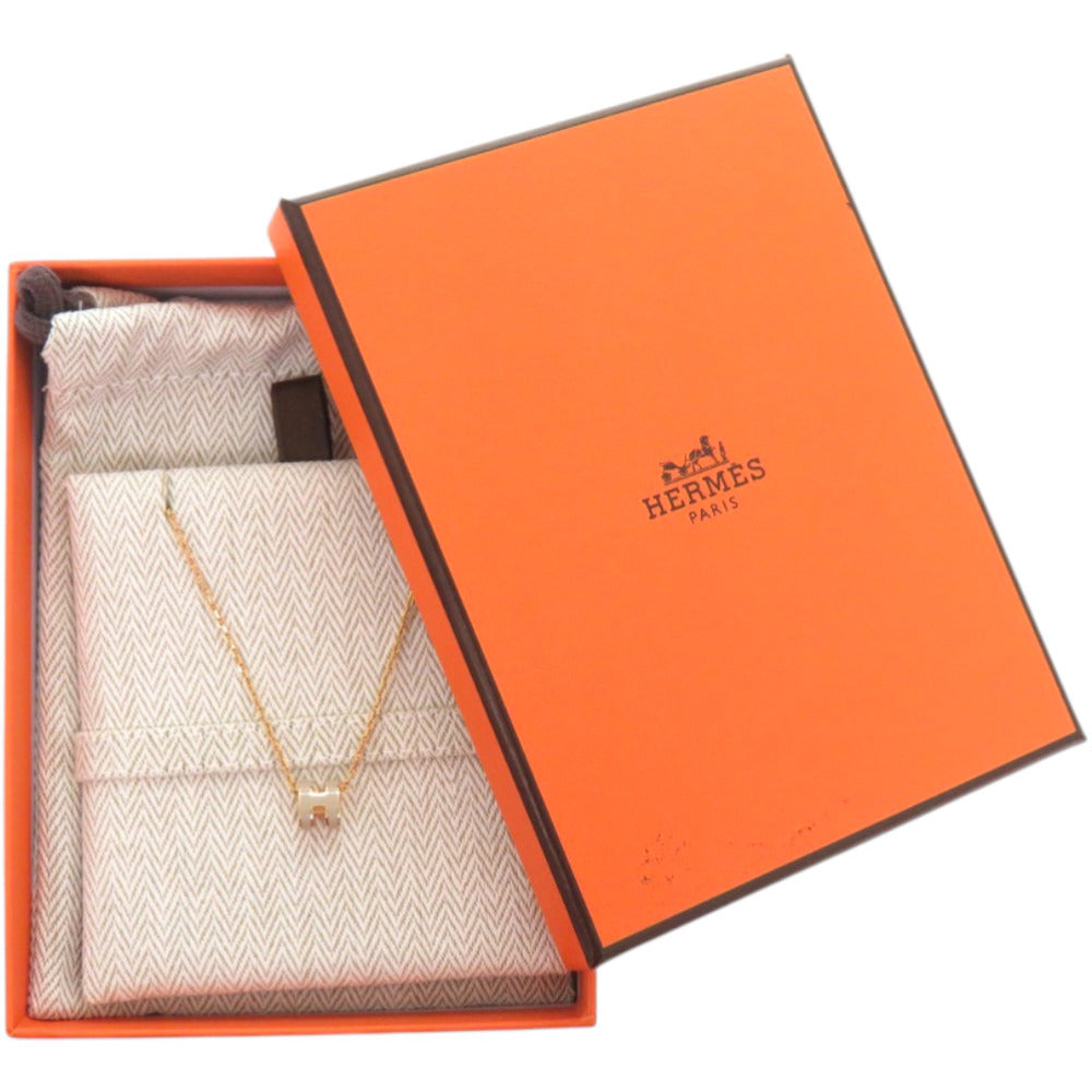 新品同様 エルメス ミニポップアッシュ メタル マロングラッセ ネックレス 0489【中古】HERMES