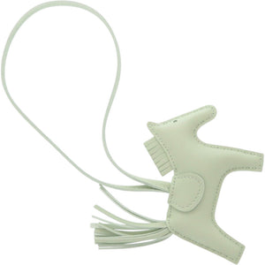 未使用品 エルメス ロデオPM ラムスキン ヴェールフィズ キーホルダー W刻印 0490【中古】HERMES