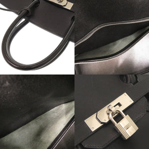 エルメス バーキン35 ボックスカーフ ブラック シルバー金具 □E刻印(2001年製) ハンドバッグ 黒 0499【中古】HERMES