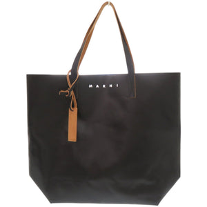 美品 マルニ バイカラー SHMQ0000A3 P2382 PVC 牛革 ブラック 黒 トートバッグ 0507【中古】MARNI