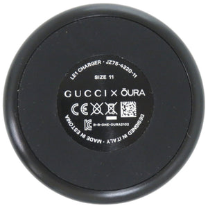 新品同様 グッチ OURA オーラコラボ スマートリング インターロッキングG 705220 チタン 約19号 ブラック 黒 リング 指輪 0509【中古】GUCCI