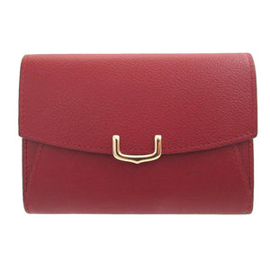 新品同様 カルティエ Cドゥカルティエ レザー ボルドー 紫 コンパクトウォレット 財布 0510【中古】Cartier