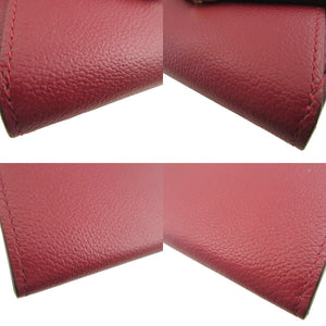 新品同様 カルティエ Cドゥカルティエ レザー ボルドー 紫 コンパクトウォレット 財布 0510【中古】Cartier