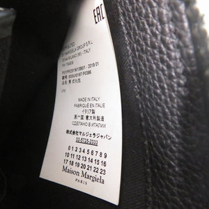 美品 メゾン マルジェラ 4ステッチ ラウンドファスナー S55UI0197 グレインレザー 本革 ブラック 黒 二つ折り財布 0522【中古】Maison Margiela